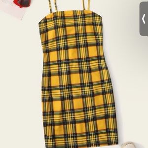 Plaid Zip-Up Bodycon Mini Dress